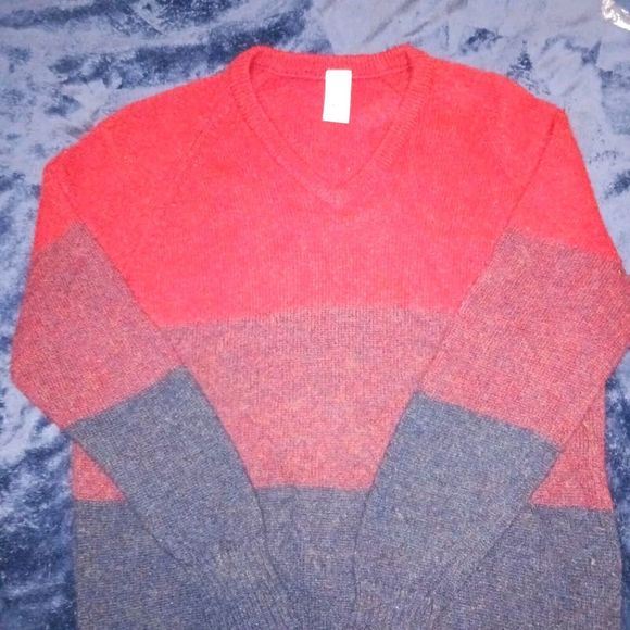st michael 100% wool sweater Red Mens L 44in Chest Made In Uk Unisex - Picture 1 of 6